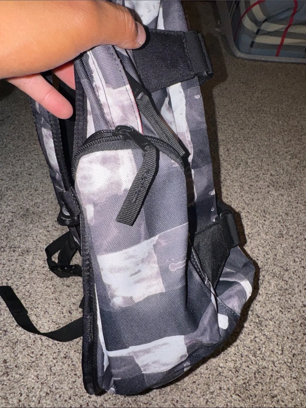 Burton Black and Gray Checkered Camo Outdoor Backpack